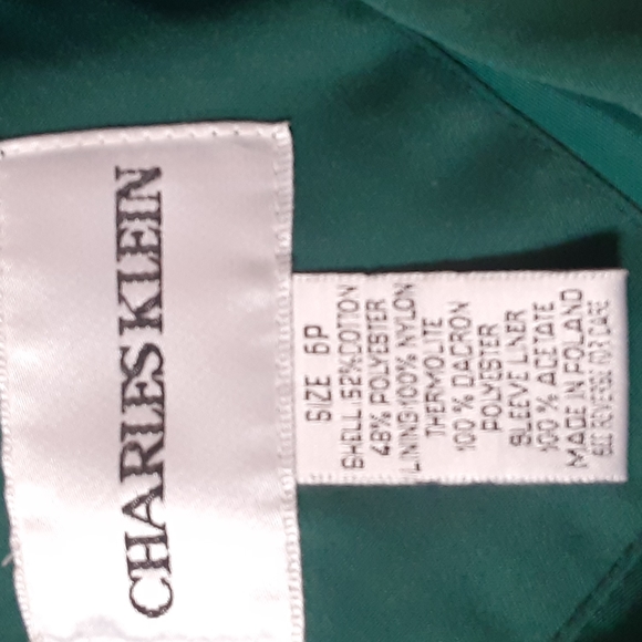 Charles Klein  vintage green trench coat, size 6 petite - Picture 4 of 13